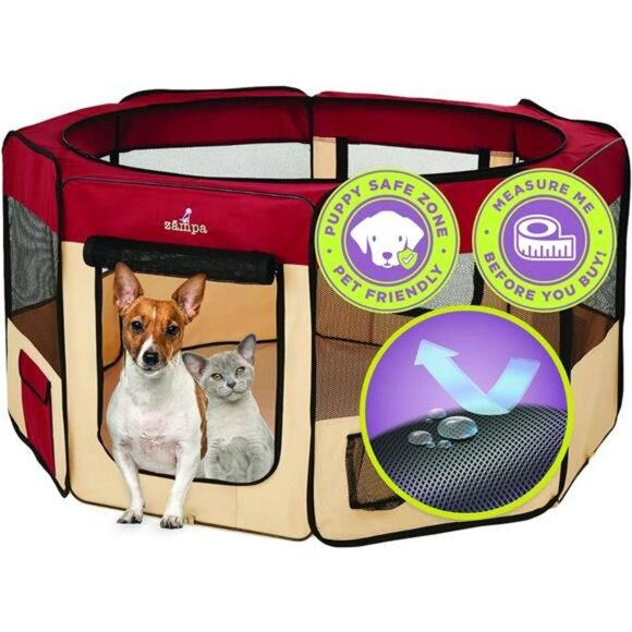 Pop Up Portable Large 61x61x30 Playpen for Dog and Cat